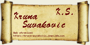 Kruna Šuvaković vizit kartica